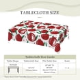 thumbnail image 6 of XMXY Table Cloth Rectangle Table, Seamless Cute Red Pomegranate Dining Table Cover Waterproof Washable Outdoor Tablecloth, 54 X 72 Inch, 6 of 8