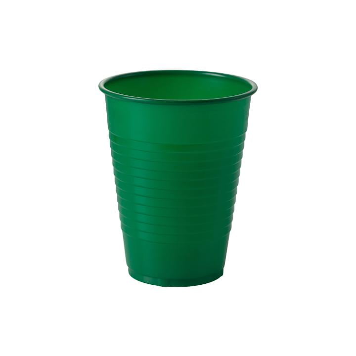 Emerald Green Plastic Cups, Bulk Party Pack, Heavy Duty Disposable
