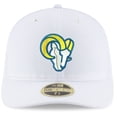 thumbnail image 2 of Men's New Era White Los Angeles Rams Omaha Low Profile 59FIFTY Fitted Hat, 2 of 5