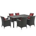 thumbnail image 2 of Modway Sojourn 7 Piece Outdoor Patio Sunbrella® Dining Set, Multiple Colors, 2 of 6