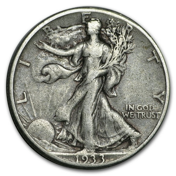 1933-S Walking Liberty Half Dollar Good/VG
