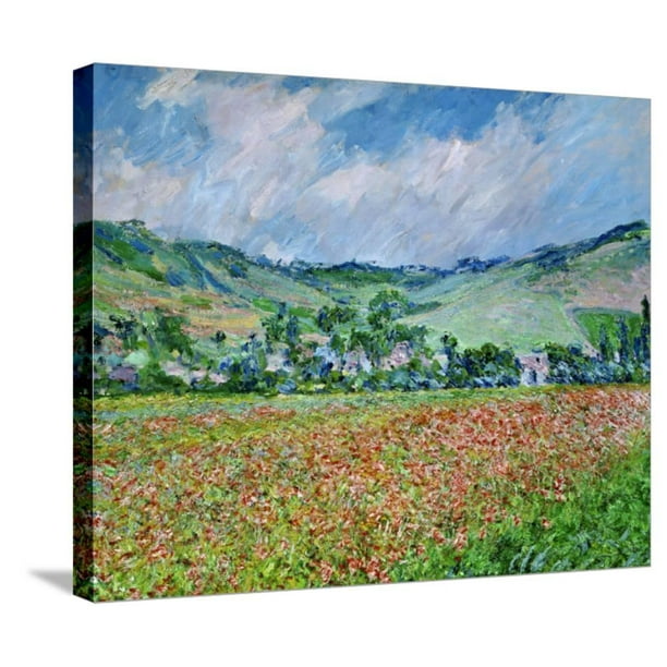 A Field Of Poppies Scenic Gallery Wrapped Canvas Print Wall Art By Claude Monet Walmart Com Walmart Com
