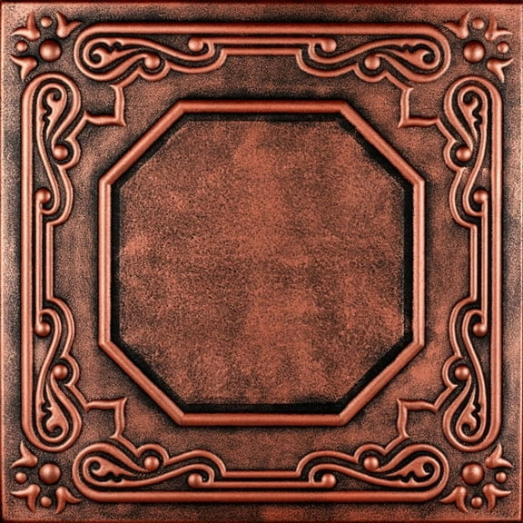 R32C-Topkapi Palace Foam Glue-up Ceiling Tile in Antique Copper (259.2 Sq.ft / Pack) - 96 Pieces