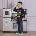 thumbnail image 3 of Kids House Cocina de Madera Ultimate Expresso, Cocinita de Juguete , Color Café, Con Refrigerador y Amplios Espacios para Almacenar, 3 of 5