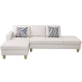 thumbnail image 5 of Modular Sectional Sofa, Leather L Shape Sleeper Sofa Couch with Chaise for Living Room Furniture Sets, White, 5 of 6