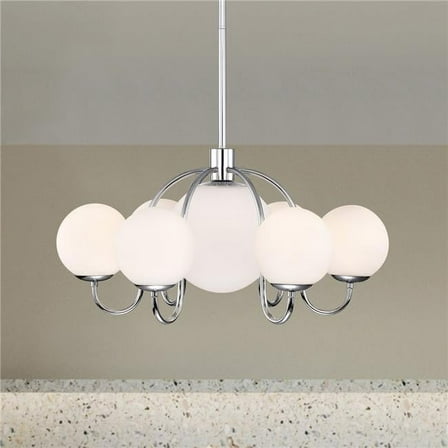 Dalia 26 in. 7-Light Indoor Chrome Finish Chandelier with Light Kit