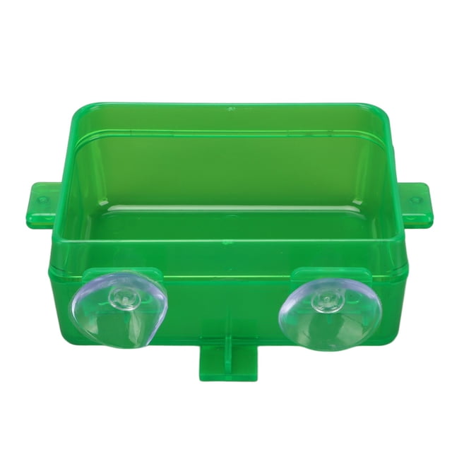 Alimentador de reptiles con ventosa a prueba de escape alta dureza alimentación de reptiles tazón de agua para alimentos resistente montado en la pared ligero verde para ANGGREK Otros