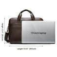thumbnail image 5 of Men's Bag Genuine Leather Men Briefcase for Laptop 14 Messenger Men's Leather Bag Business Portfolio for Document A4 7022 (g01), 5 of 7