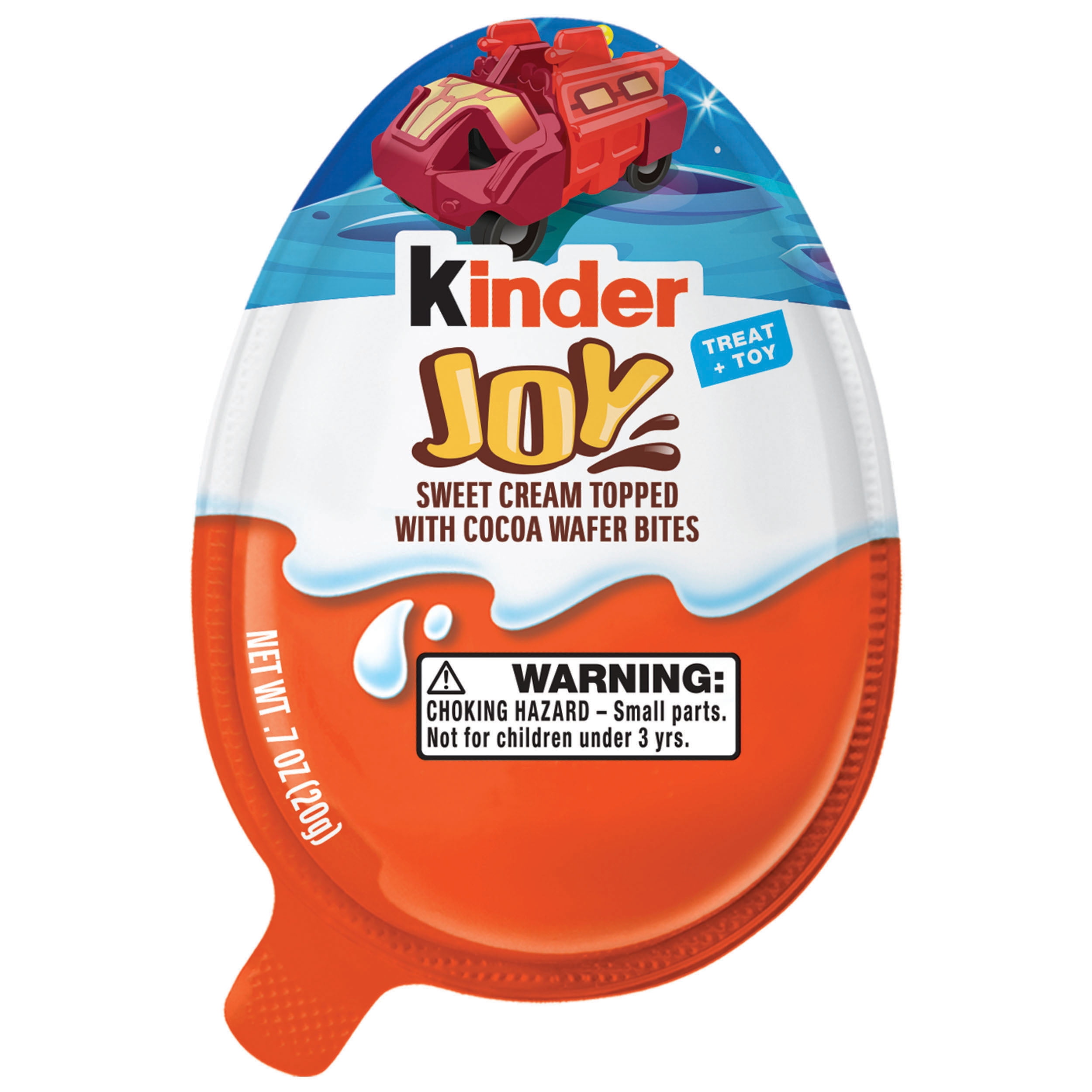 Kinder Joy Eggs, Sweet Cream and Chocolate Wafers with Toy Inside, Great for Holiday Stocking Stuffers, 0.7 oz, 1 Egg
