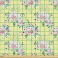 thumbnail image 2 of Ambesonne Watercolor Fabric by the Yard Upholstery, Flowers Theme, 2 Yards, Pale Yellow Pale Pink, 2 of 5
