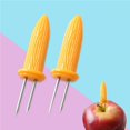 thumbnail image 2 of Pinchos Para Barbacoa De Acero Inoxidable Con 2 Tenedores Mango De Maíz Agujas Para Asar Multifuncionales Palos Para Maíz Salchicha Fruta Carne Pan20 Piezas Speravity HA013323-00, 2 of 7