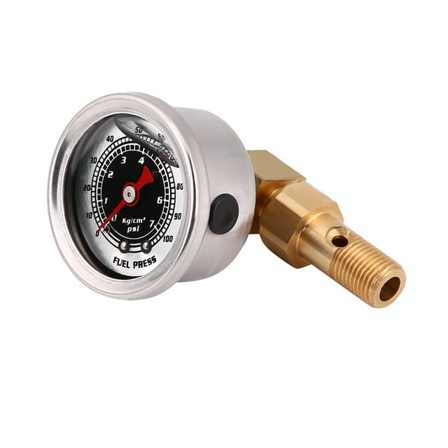 Manomètre de Pression de Carburant Universel Liquide Rempli de Liquide de Régulation Kit Adaptateur 0-100PSI