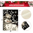 thumbnail image 6 of SM-XLHN Let It Snow Snowflake Snowman Christmas House Flag 28x40 Inch Double Sided, Black Winter Holiday Yard Outdoor Decorative Flag, 6 of 6