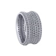 thumbnail image 3 of 5Ct Round Cut Natural Diamond 7Row Concave Women's Anniversary Wedding Eternity Band Ring 18k Gold IJ SI2, 3 of 3