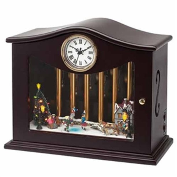 Mr. Christmas Animated Musical Chimes Ice Skating Table Top Clock #77649 - Walmart.com - Walmart.com