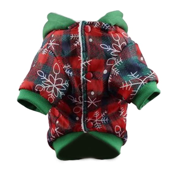 Methold Ropa de Navidad para perros, monos transpirables amigables con la piel, chaqueta cálida, abrigo para mascotas de buena elasticidad, disfraz de Ropa para mascotas Copo de nieve/M