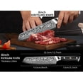 thumbnail image 3 of 9Pcs Set Kitchen Knives Japanese Chef Knife Set Chef Damascus Stainless Steel Full Tang Statoku Knife Cleaver Knives Utility Paring Slicing Knife, 3 of 7