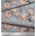 thumbnail image 2 of Soimoi Polyester Crepe Fabric Dot & Cocktail Beverages Fabric Prints by Yard 42 Inch Wide, 2 of 3