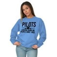 thumbnail image 3 of Looking Down On People 1903 Pilot Unisex Plus Fleece Graphic Sweatshirt Brisco Brands 2X, 3 of 5