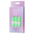 thumbnail image 2 of Glow in The Dark Press on Nails Coffin Extra Long Press on Nails Neon Green False Nails Luminous Fake Nails Glossy Gel Press on Nails Long Full Cover Artificial Nails False Tips Manicure for Women, 2 of 2