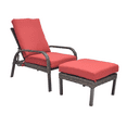 Mainstays Tuscany Ridge Reclining Chaise Lounge with Ottoman, Multiple