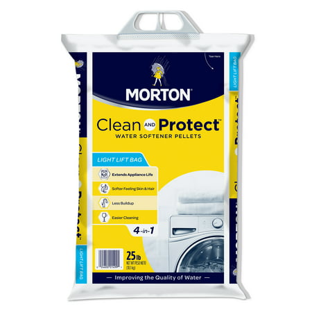 Morton® Clean and Protect® Water Softener Salt Pellets, 25 lb. (Best Water Softener For High Iron)