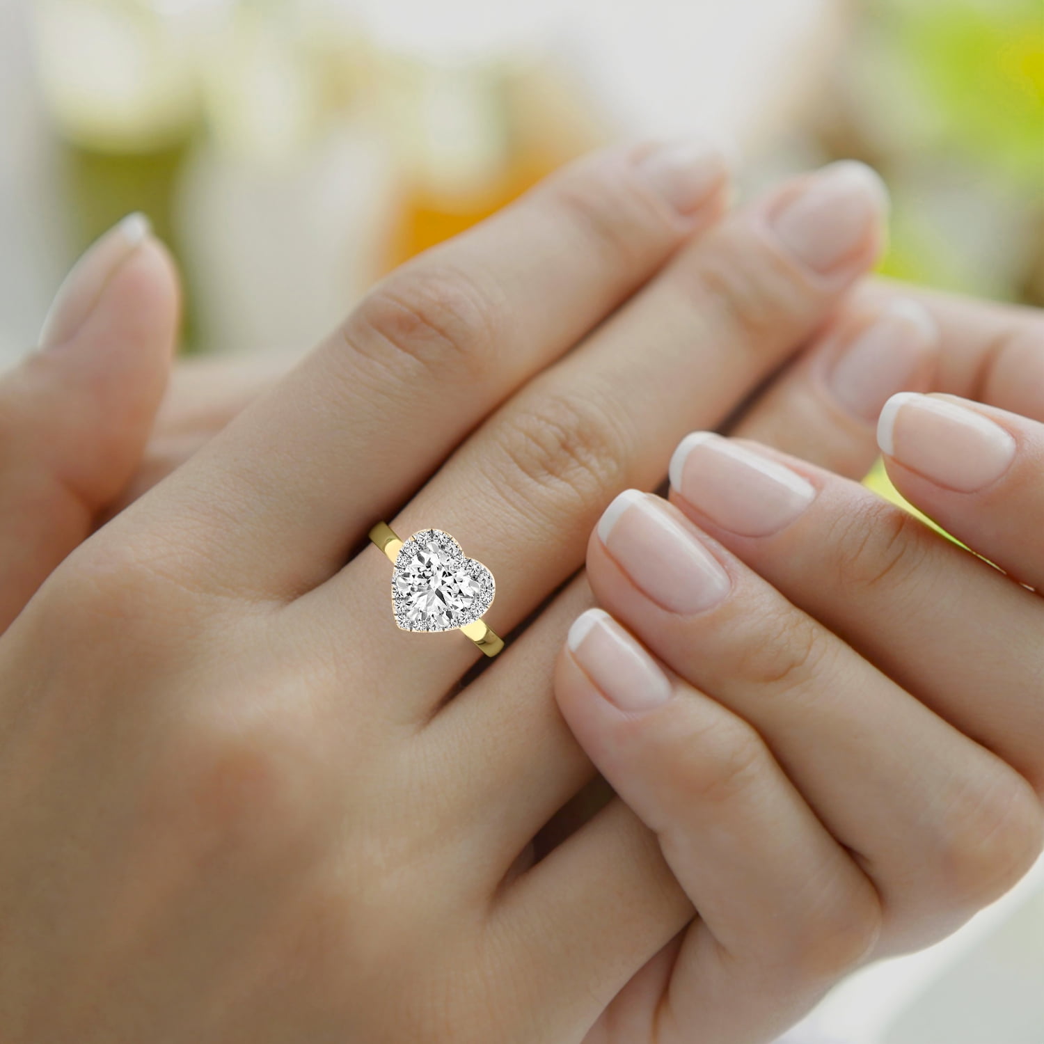 14K White Gold Heart-Shaped 0.75ctw Diamond Ring Size 5.5 | eBay