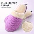 thumbnail image 3 of Women’s Memory Foam House Slippers, Plush Fleece-Lined Closed-Toe Indoor Shoes with Textured Non-Slip Sole, 3 of 6