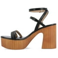 thumbnail image 2 of Journee Womens Emerynn Platform Clog Multi Strap Sandals, 2 of 9
