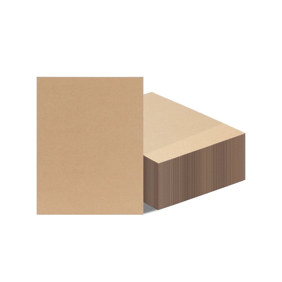 50-Pack Corrugated Cardboard Sheets – 8.5x11 Inch Flat Packaging Inserts for Mailers & Shipping