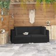 thumbnail image 1 of vidaXL Chaises d'Angle Sectionnelles 2 Pcs avec Coussins Poly Rotin Noir, 1 of 5