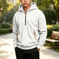 thumbnail image 5 of Fancifize Half Zip Fleece Hoodies for Boys, Teens Hooded Sweatshirt with Pockets, Casual Fall Pullover Tops 5-15 Years, 5 of 7