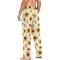 thumbnail image 6 of GZHJMY Sunflower & Daisy Men's Pajama Pants, Soft and Comfortable Lounge Sleep Bottoms with Pockets, Men's Sleepwear with Custom Print, Medium, 6 of 7