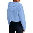 thumbnail image 2 of Womens Zip Up Hoodies Cropped Jackets Fall Clothes 2026 Casual Lightweight Long Sleeve Cropped Sweatshirt(Light Blue,M), 2 of 6