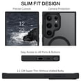 thumbnail image 4 of DOMAVER Samsung Galaxy S24 Ultra Case 6.8 Inch, MagSafe Compatible Matte Translucent Cover, Slim Shockproof Protective - Black, 4 of 8