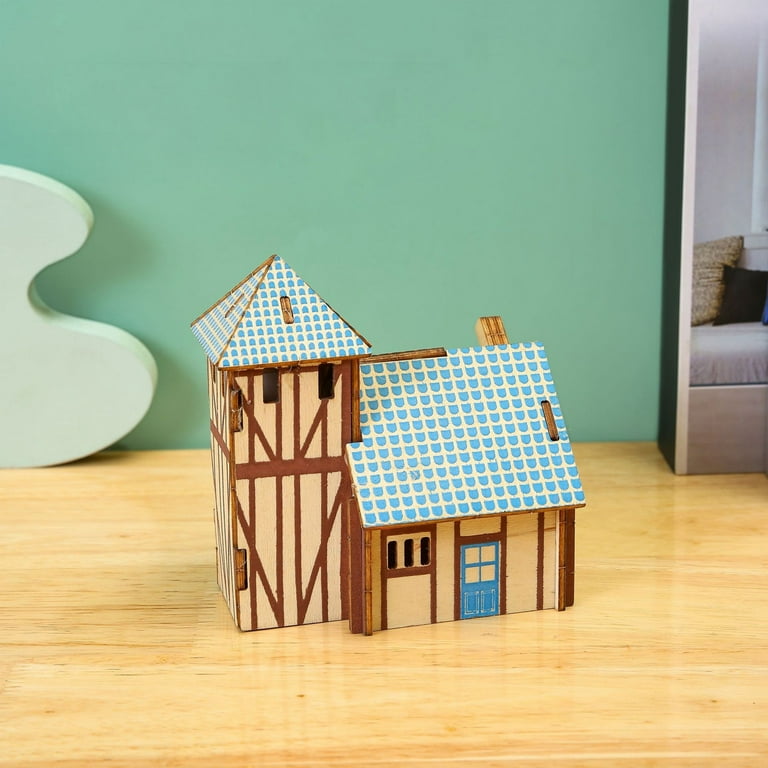3D Wooden Puzzles Decoration House Building Wood Creative