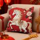 thumbnail image 5 of Year Of The Horses Themed Decorative Pillow Cover With Festive Red Print Suitable For Living Room Sofa Car Or Bedside Use, 5 of 6