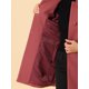 thumbnail image 5 of Abrigo de Invierno Elegante Allegra K Roempolvado Largo de Un Solo Pecho Con Cuello Alto, 5 of 5