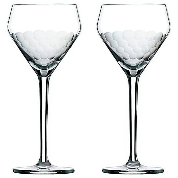 The Educated Barfly x Amehla Collection, Teardrop Handblown Nick and Nora Coupe Cocktail Glass (Set of 2)