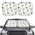 thumbnail image 6 of Lsque Farm Roosters 2 PCS Windshield Sun Shade | CarFoldable Window Covers | Car Accessories Reflect UV for Universal Cars SUV Truck | Large, 6 of 7