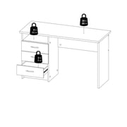 Tvilum Whitman 3 Drawer Office Desk with 1 Shelf for Adults, Oak Structure