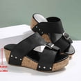 thumbnail image 5 of Slippers for Women,Slippers Comfortable Open Toe Sandals With Thick Sole For Casual Outdoor Relaxation Summer Style,Womens Slippers,Black,6.5, 5 of 9
