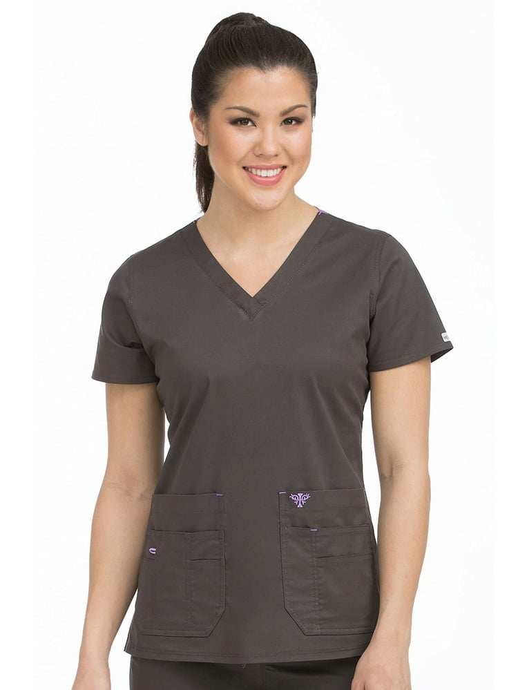 Med Couture Originals Women's Flex-It V-Neck Solid Scrub Top - Walmart.com