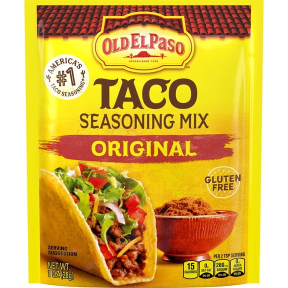 Pack Of 2 Old El Paso Original Taco Seasoning Mix, 1 oz (Package May Vary)