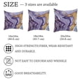 thumbnail image 4 of 2 Pack Throw Pillow Covers Purple Gold Marble Texture Decorative Pillow Cases Home Decor Square 18x18 Inches Pillowcases, 4 of 7