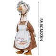 thumbnail image 3 of AZXY 23 Inch Porch Goose Outfit, Vintage Bonnet Apron Fall Harvest Goose Clothes Dress Duck Clothes, Fits Large Cement Plastic Porch Goose Statue, Outdoor Thanksgiving Front Yard Lawn Decorations, 3 of 6