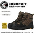 thumbnail image 3 of ROCKROOSTER Men's Woodland 6" Soft Toe Waterproof Industrial & Construction Work Boots for Landscaping, Maintenance, Transportation and Utilities, Metal Free AK639-10.5, 3 of 6