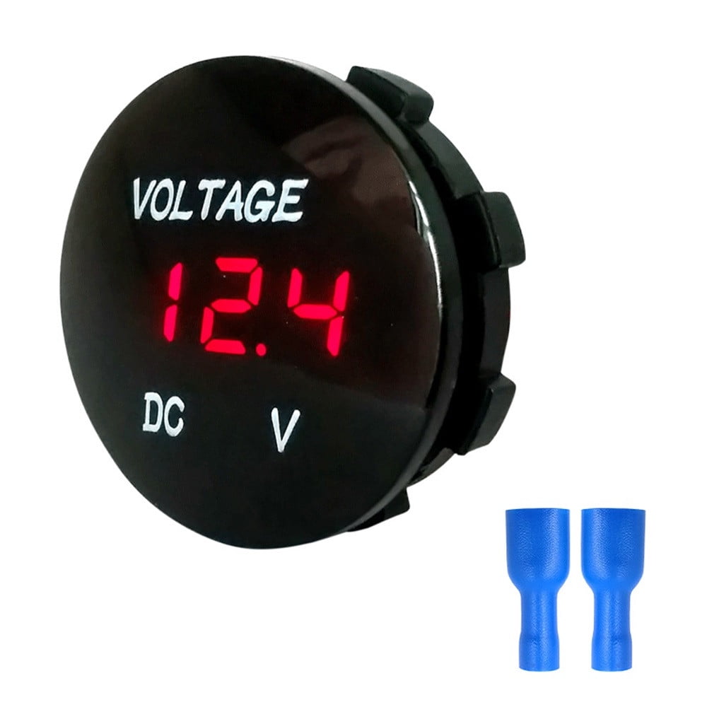 DC 12V/24V LED Panel Digital Voltage Volt Meter Display Voltmeter Motorcycle Car 