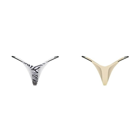 2-Pack Women s Thong Low Rise Double Layer Bikini Briefs Womens Underwear Pack Bikini Waist Trainer for Women Postpartum Underpants for Women plus Size No Line Panties for Women Boy Shorts Women