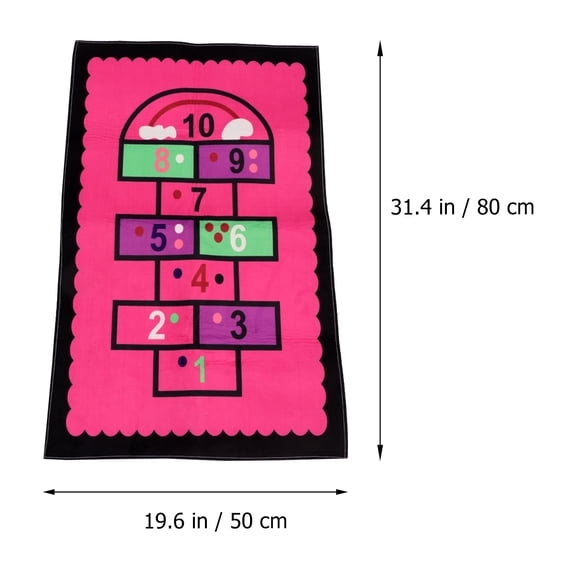 Floor Pads,Floor Mat Pads Hopscotch Floor Mat Bedroom Carpet Cartoon Pattern Carpet for Living Room Bedroom (Pink)